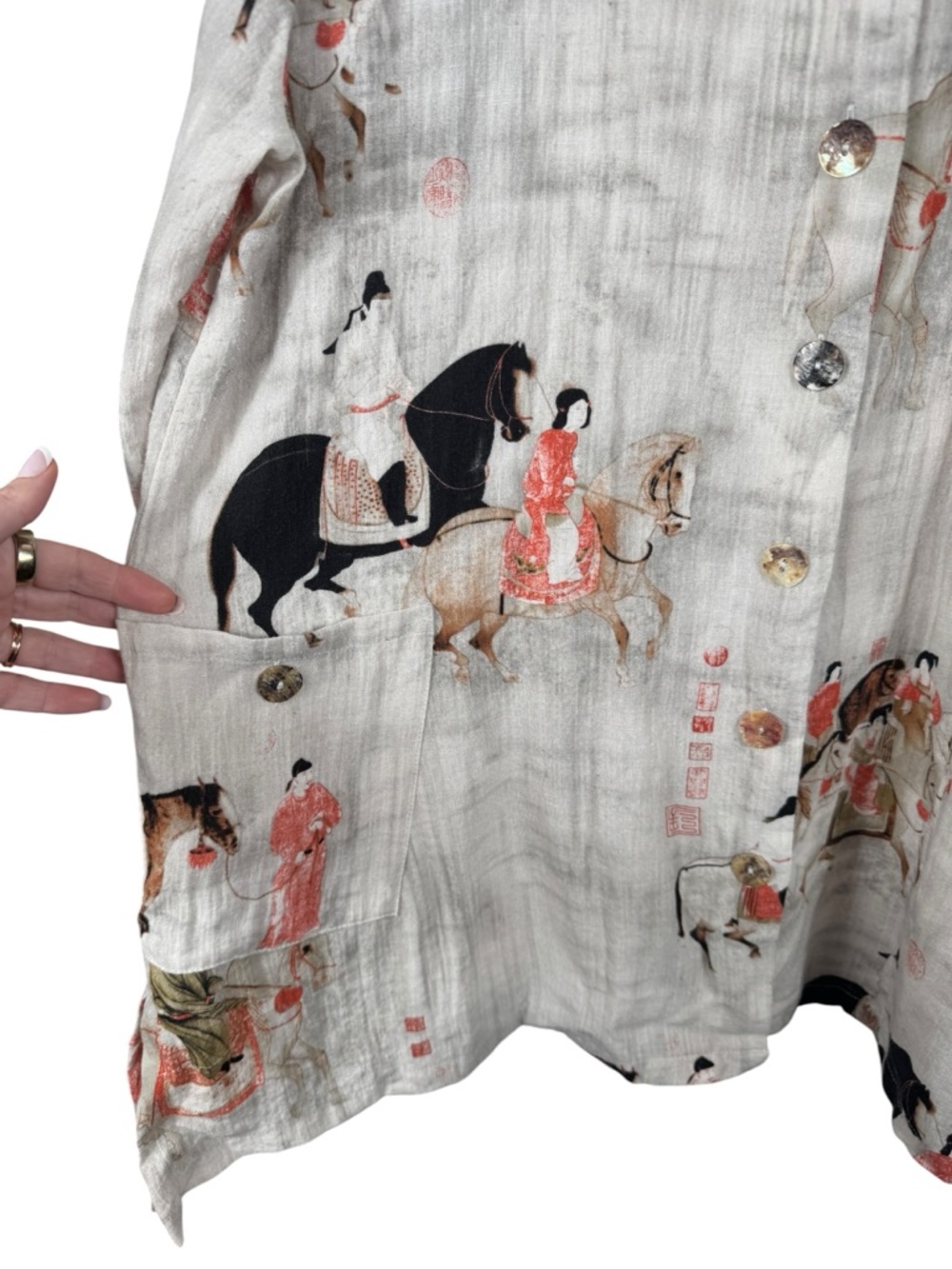 Soft Surroundings Song Dynasty Tunic Shirt, Size 1X - Picture 4 of 8